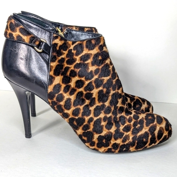 NWOT Longchamp Cheetah Animal Print Le Pliage Heritage Heeled Bootie Size 38 - Picture 12 of 12